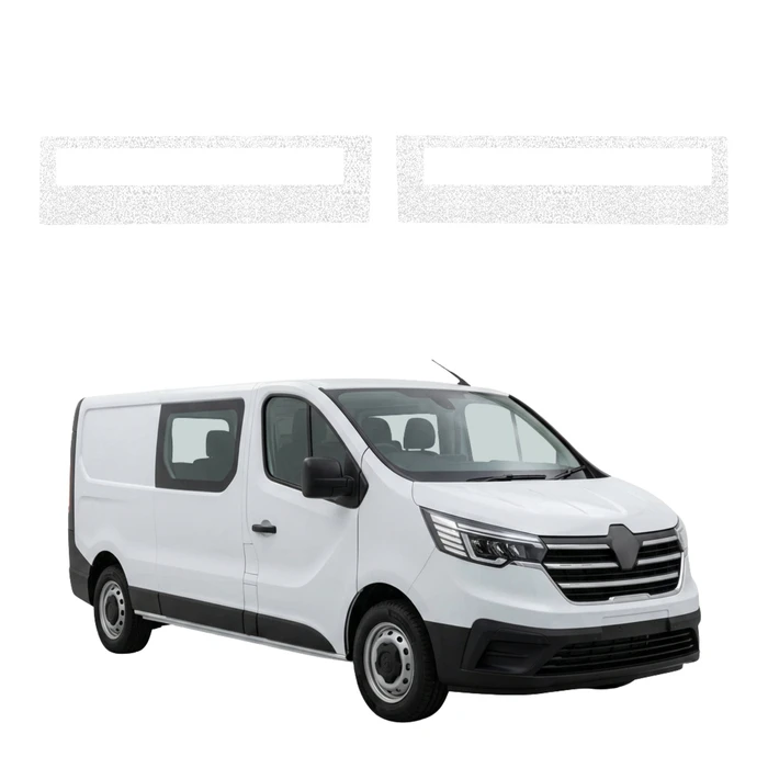 GrizzGlass HeavyDuty White Door Sill Protective Film Renault Traffic 3 Facelift (2020-2026) [2in1]