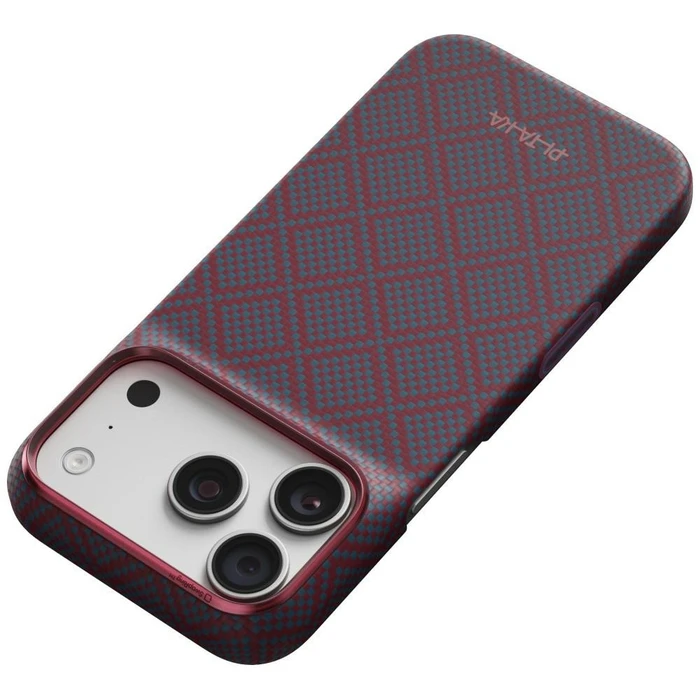 PITAKA Edge Case Argyle MagSafe Apple iPhone 18 Pro / 17 Pro blue-red