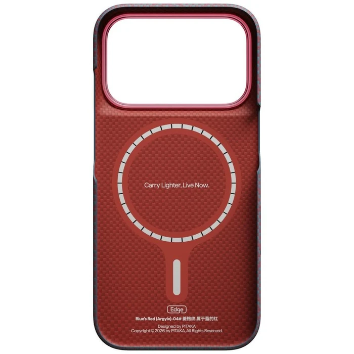 PITAKA Edge Case Argyle MagSafe Apple iPhone 18 Pro / 17 Pro blue-red