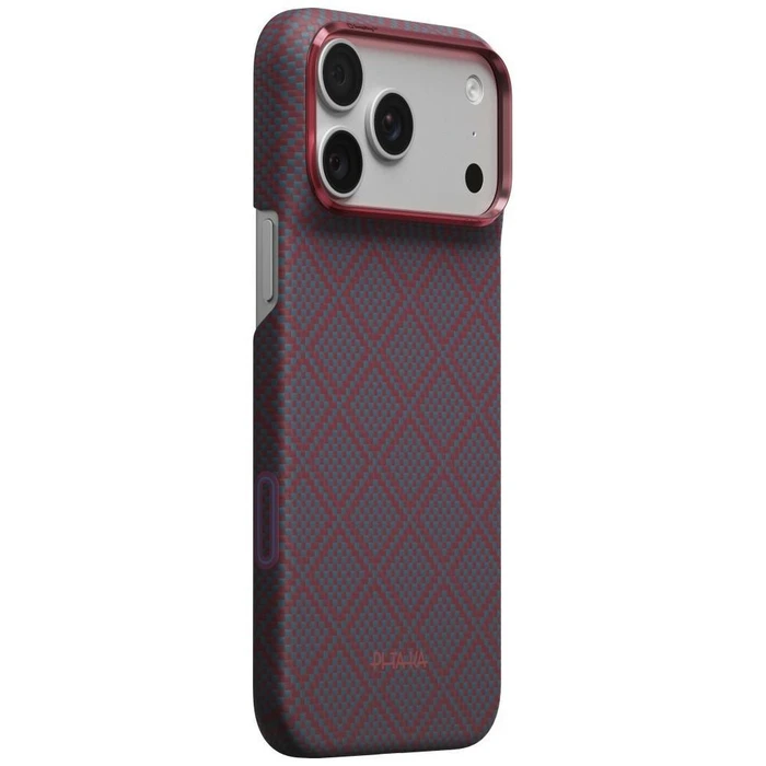 PITAKA Edge Case Argyle MagSafe Apple iPhone 18 Pro Max / 17 Pro Max blue-red