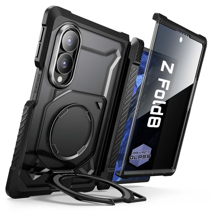 Supcase UB Grip Mag MagSafe Samsung Galaxy Z Fold 8 Privacy Glass Black