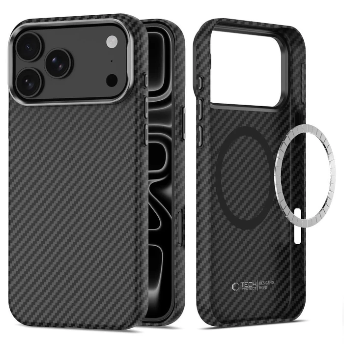 Tech-Protect Ion Carbon MagSafe Apple iPhone 17 Pro / 18 Pro Black/silver