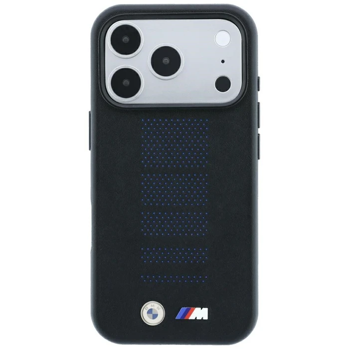 BMW M Blue Perfo Metal Logo MagSafe Apple iPhone 18 Pro / 17 Pro black