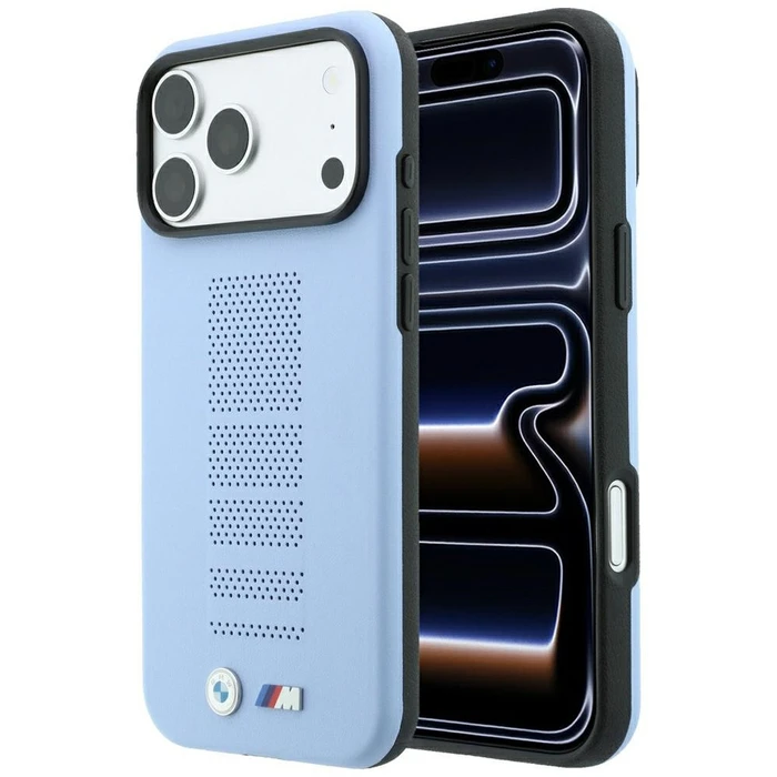 BMW M Blue Perfo Metal Logo MagSafe Apple iPhone 18 Pro / 17 Pro blue