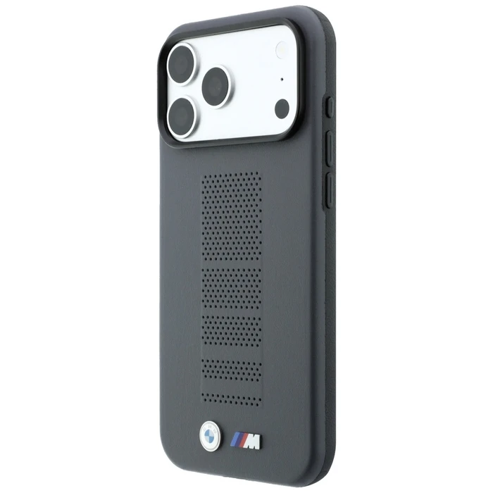 BMW M Blue Perfo Metal Logo MagSafe Apple iPhone 18 Pro / 17 Pro grey