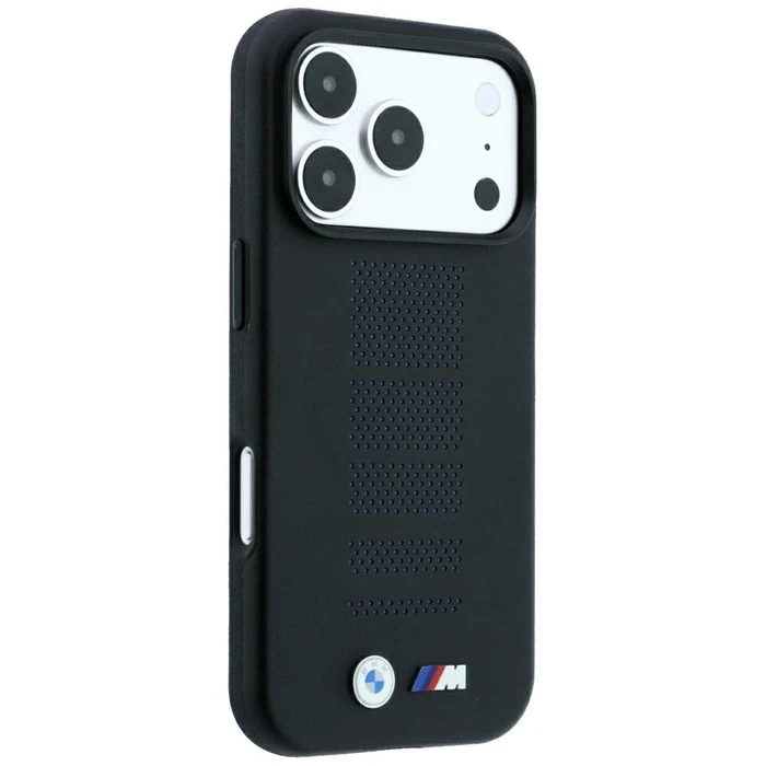 BMW M Blue Perfo Metal Logo MagSafe Apple iPhone 18 Pro Max / 17 Pro Max black