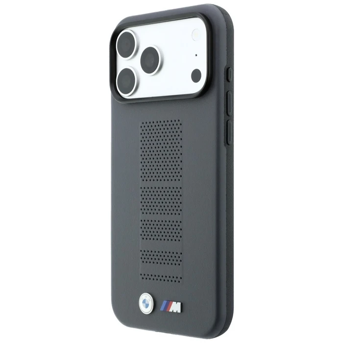 BMW M Blue Perfo Metal Logo MagSafe Apple iPhone 18 Pro Max / 17 Pro Max grey
