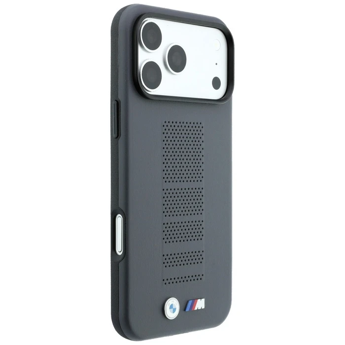 BMW M Blue Perfo Metal Logo MagSafe Apple iPhone 18 Pro Max / 17 Pro Max grey