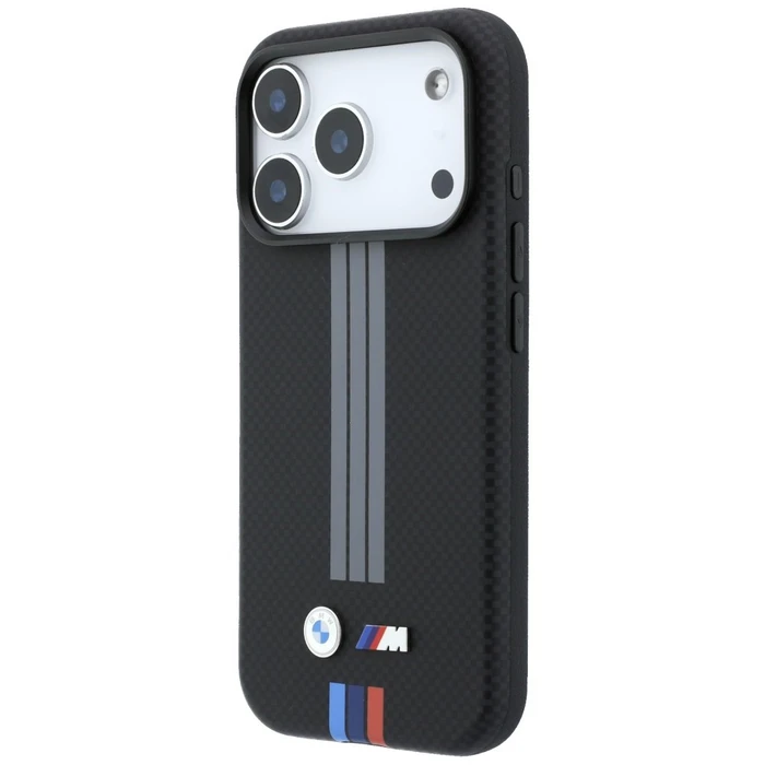 BMW M Quadrille Kevlar Anthracite & Tricolor Print Lines MagSafe Apple iPhone 18 Pro Max / 17 Pro Max black