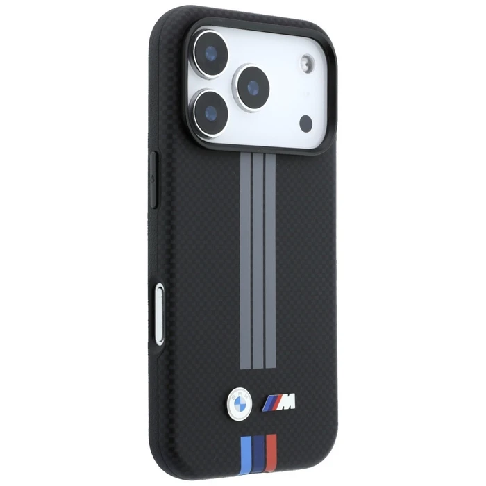 BMW M Quadrille Kevlar Anthracite & Tricolor Print Lines MagSafe Apple iPhone 18 Pro Max / 17 Pro Max black