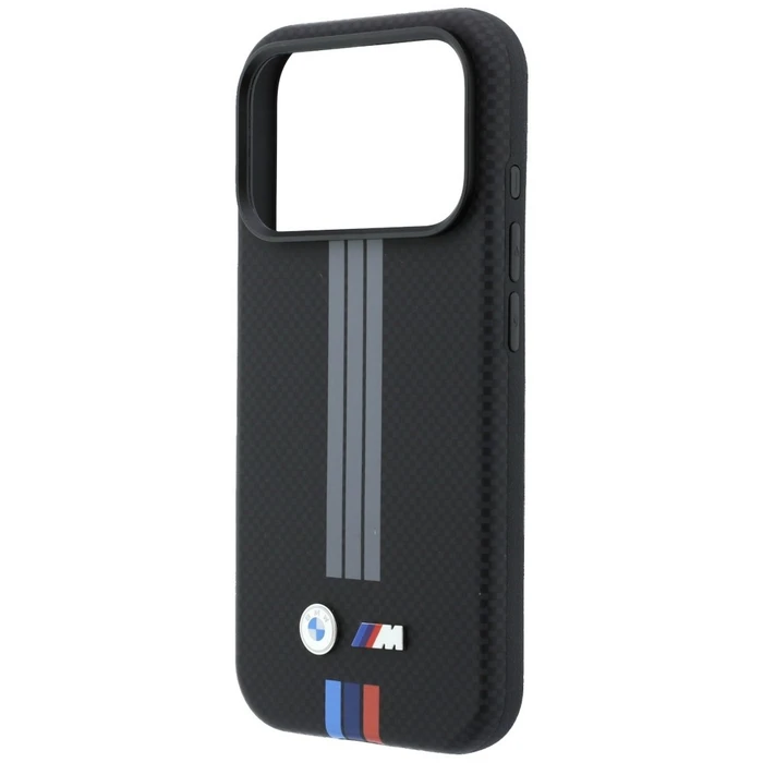 BMW M Quadrille Kevlar Anthracite & Tricolor Print Lines MagSafe Apple iPhone 18 Pro Max / 17 Pro Max black