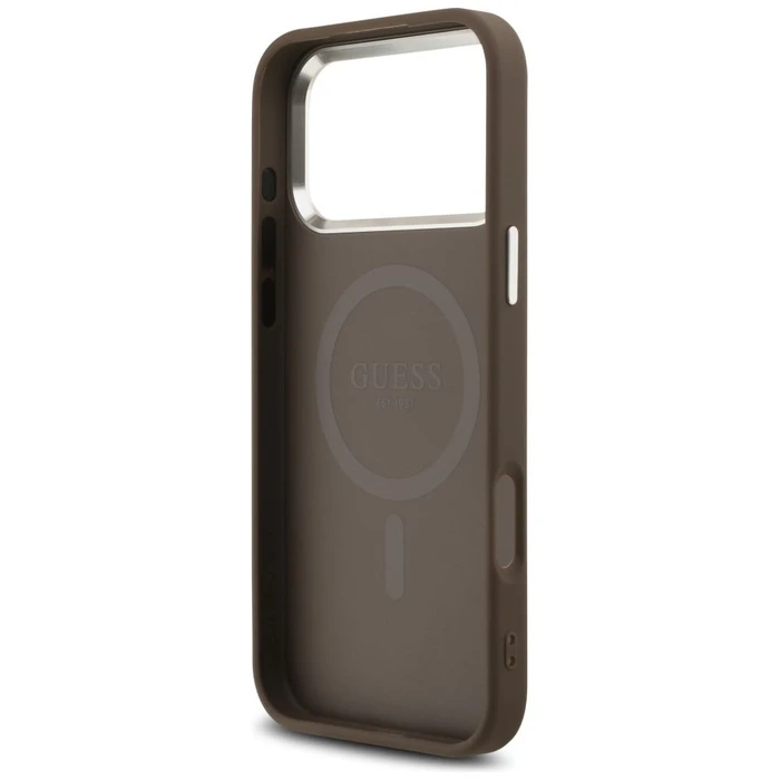 Guess 4G Triangle Logo MagSafe Apple iPhone 18 Pro Max / 17 Pro Max brown silver