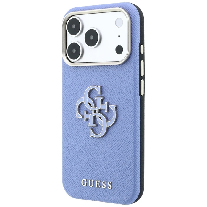 Guess Grained & Big Resin Logo Apple iPhone 18 Pro Max / 17 Pro Max blue