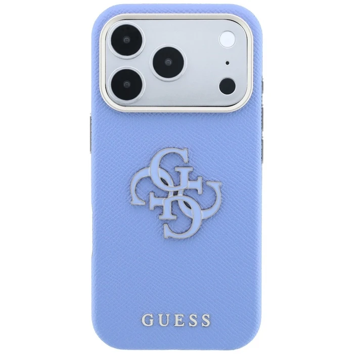 Guess Grained & Big Resin Logo Apple iPhone 18 Pro Max / 17 Pro Max blue