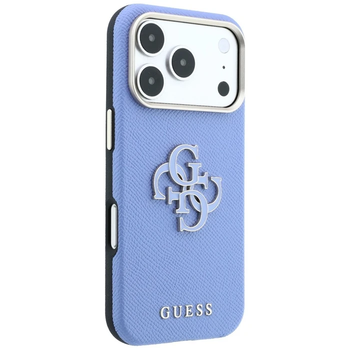 Guess Grained & Big Resin Logo Apple iPhone 18 Pro Max / 17 Pro Max blue
