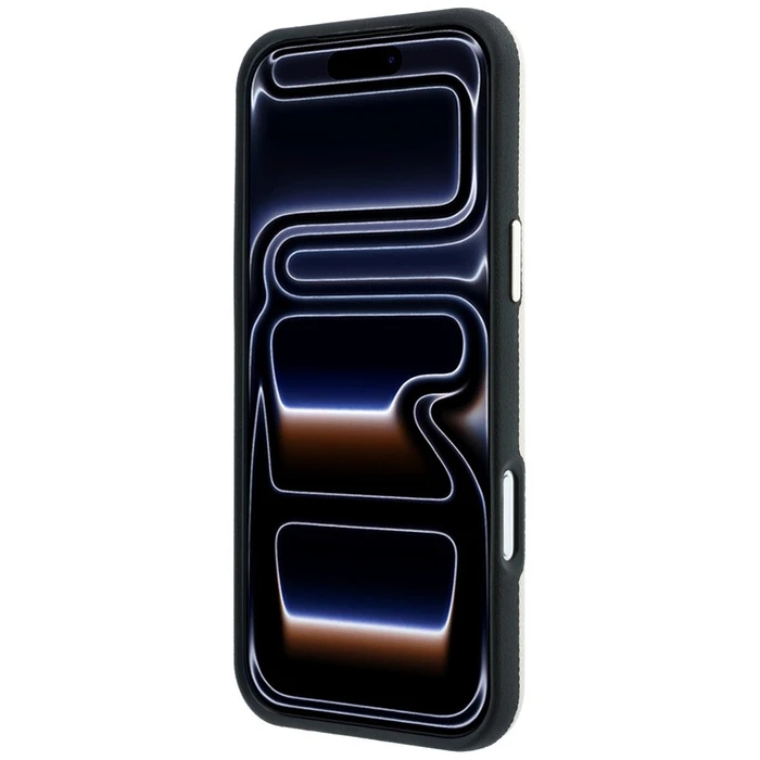 Guess Grained Round Strass Logo MagSafe Apple iPhone 18 Pro / 17 Pro beige