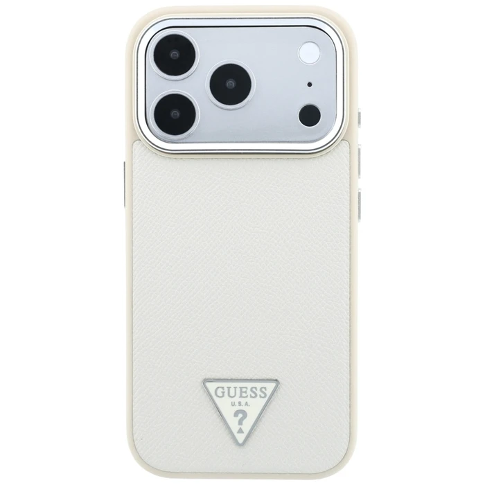 Guess Grained Triangle Logo MagSafe Apple iPhone 18 Pro / 17 Pro beige