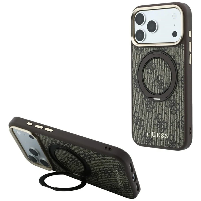 Guess Ring Stand 360 4G Classic Logo MagSafe Apple iPhone 18 Pro / 17 Pro brown
