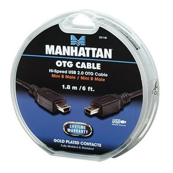 Καλώδιο USB Manhattan Mini-USB B OTG M/M 1.8m