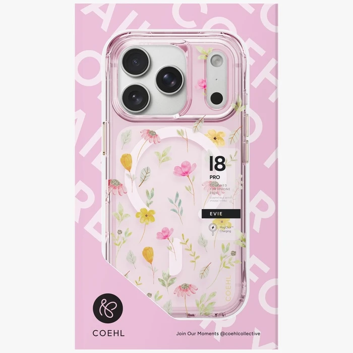 UNIQ Coehl Evie Apple iPhone 18 Pro / 17 Pro Magnetic Charging różowy