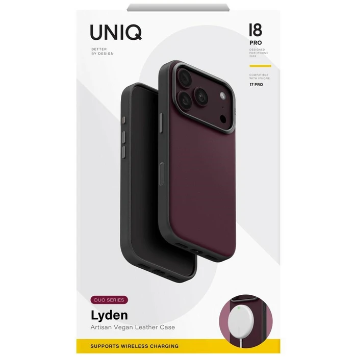 UNIQ Lyden DS Apple iPhone 18 Pro / 17 Pro Magclick Charging burgundy