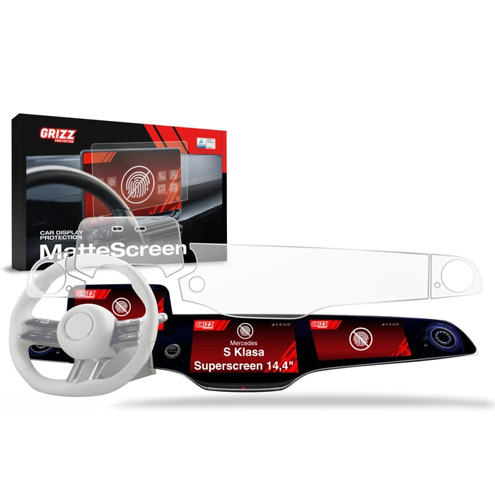 Matte GrizzGlass CarDisplay Protection Mercedes S-Class Superscreen (2026) [4in1]