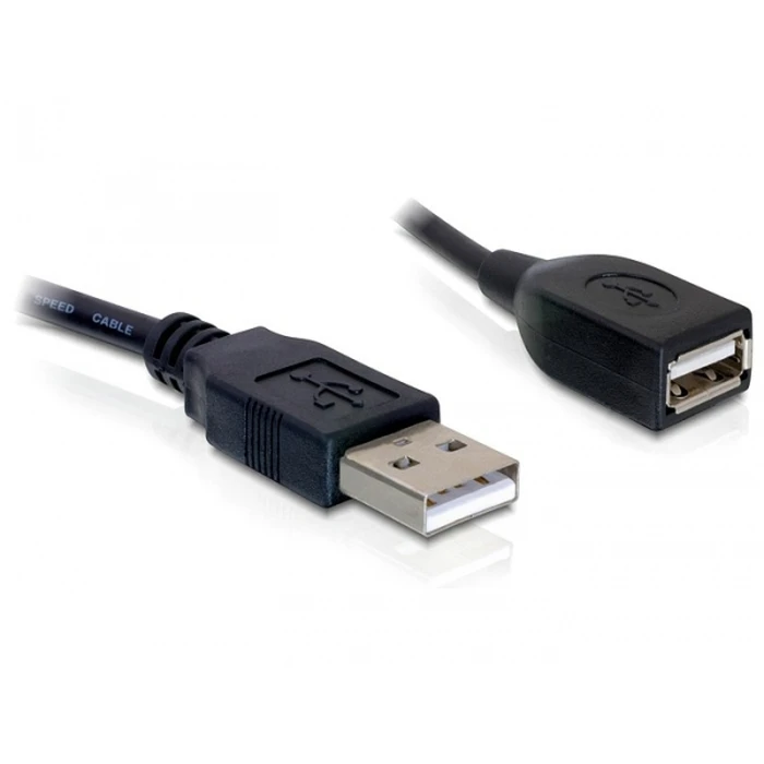 Καλώδιo USB DeLOCK 2.0 Verlaengerung, A/A 15cm S/B 0.15 m Black
