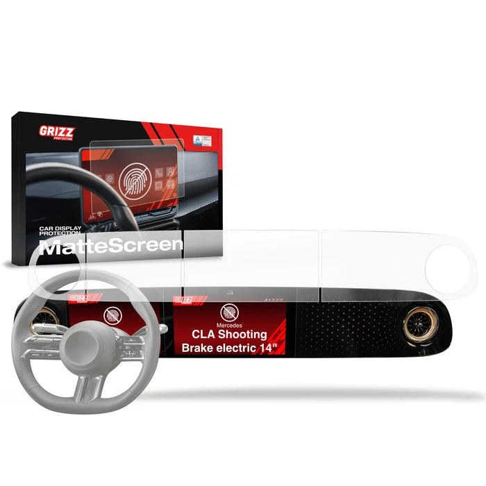 Matte GrizzGlass CarDisplay Protection Mercedes CLA Shooting Brake electric (2026) [4in1]