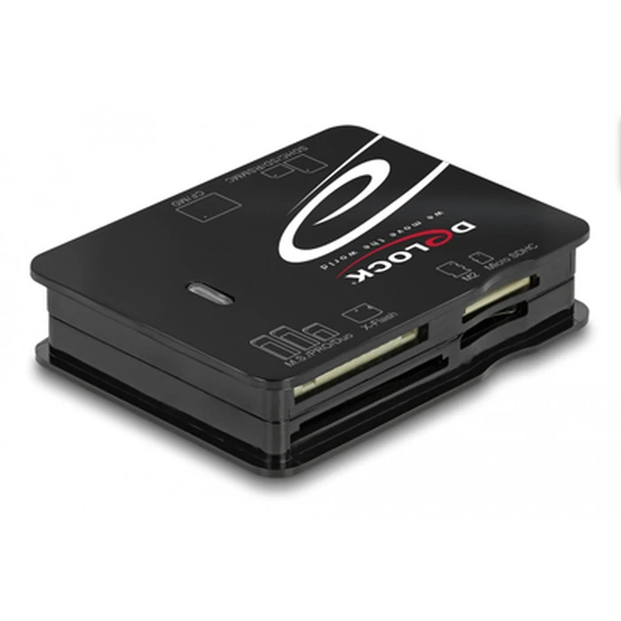 Card Reader Delock 91007 για Micro SD/SD/CF/MS/xD/M2, μαύρο