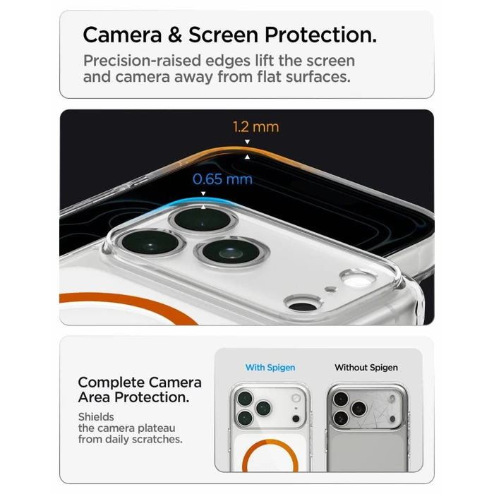 Spigen Ultra Hybrid MagSafe Apple iPhone 17 Pro Max / 18 Pro Max Clear/orange
