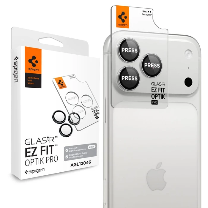 Spigen Optik Pro Glas.tr Ez Fit Camera Protector Apple iPhone 18 Pro / 18 Pro Max Silver [2 PACK]