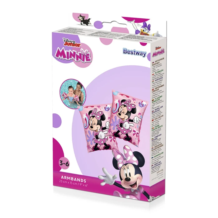 Bestway Μπρατσάκια Κολύμβησης από Βινύλιο 3-6 ετών Minnie Ροζ 91038