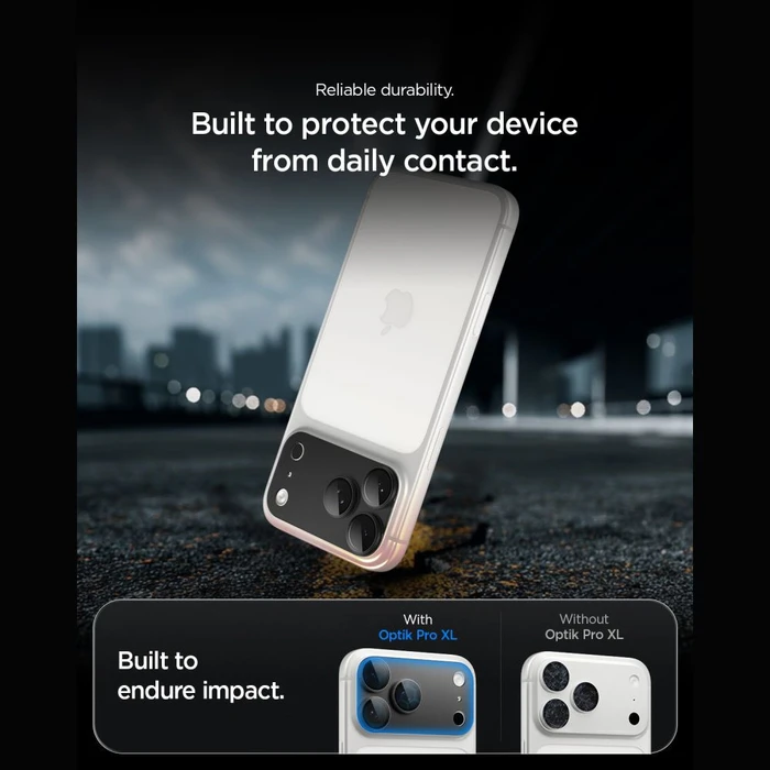 Spigen Optik Pro XL Glas.tr Ez Fit Camera Protector Apple iPhone 18 Pro Max Dark Grey