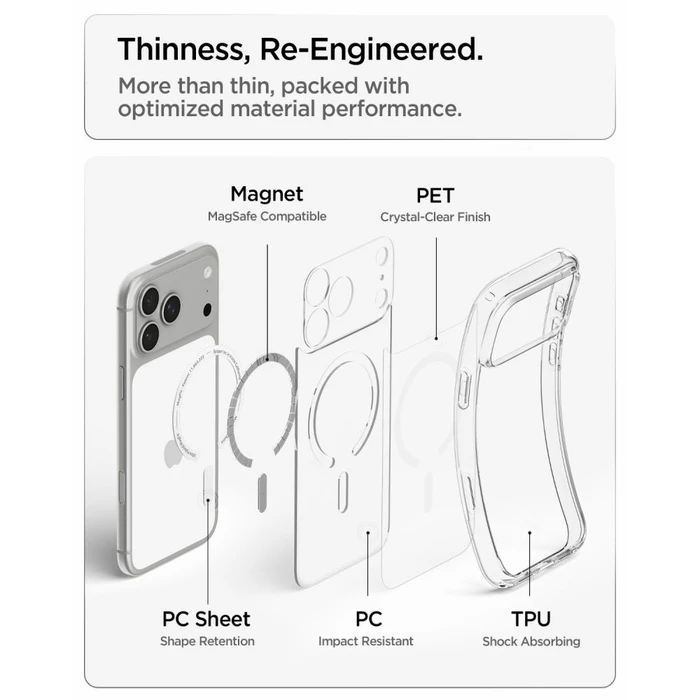 Spigen Ultra Hybrid MagSafe Apple iPhone 17 Pro / 18 Pro Clear/white