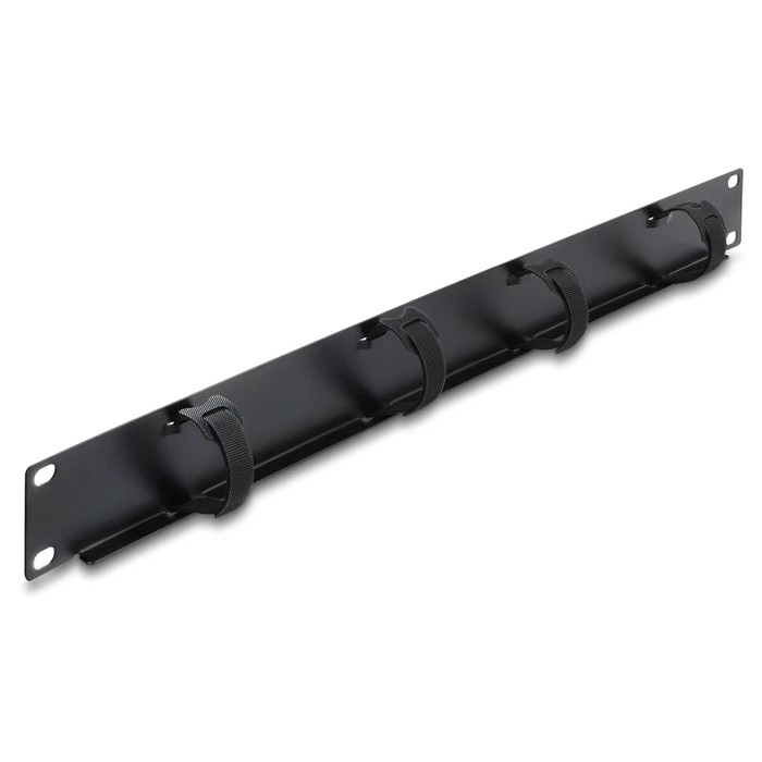 DELOCK panel διαχείρισης καλωδίων 91067 για rack 19", 1U, βάθος 44.2mm, μεταλλικό, μαύρο