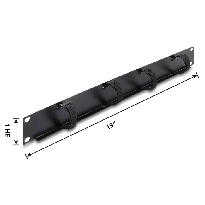 DELOCK panel διαχείρισης καλωδίων 91067 για rack 19", 1U, βάθος 44.2mm, μεταλλικό, μαύρο
