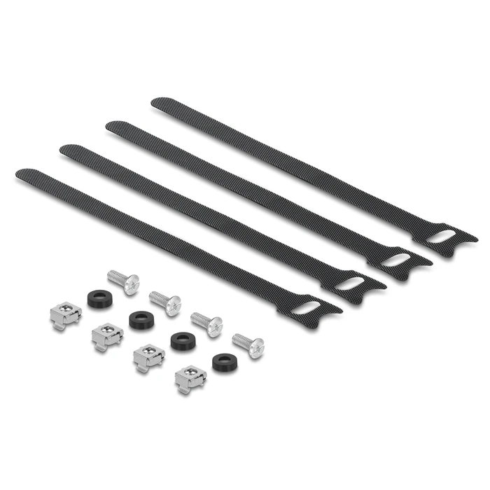 DELOCK panel διαχείρισης καλωδίων 91067 για rack 19", 1U, βάθος 44.2mm, μεταλλικό, μαύρο