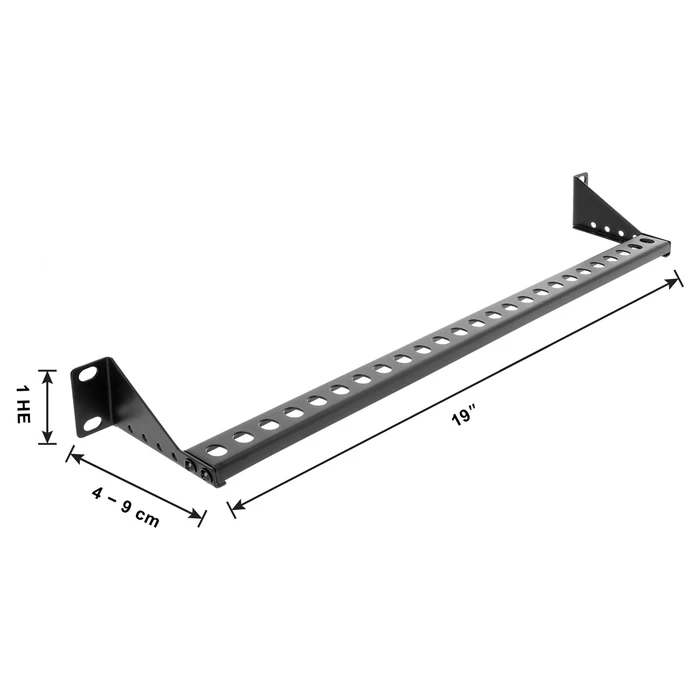 DELOCK Panel Διαχείρισης Καλωδίων 19" 1U (βάθος 40-90mm) Μαύρο Μεταλλικό - 91068