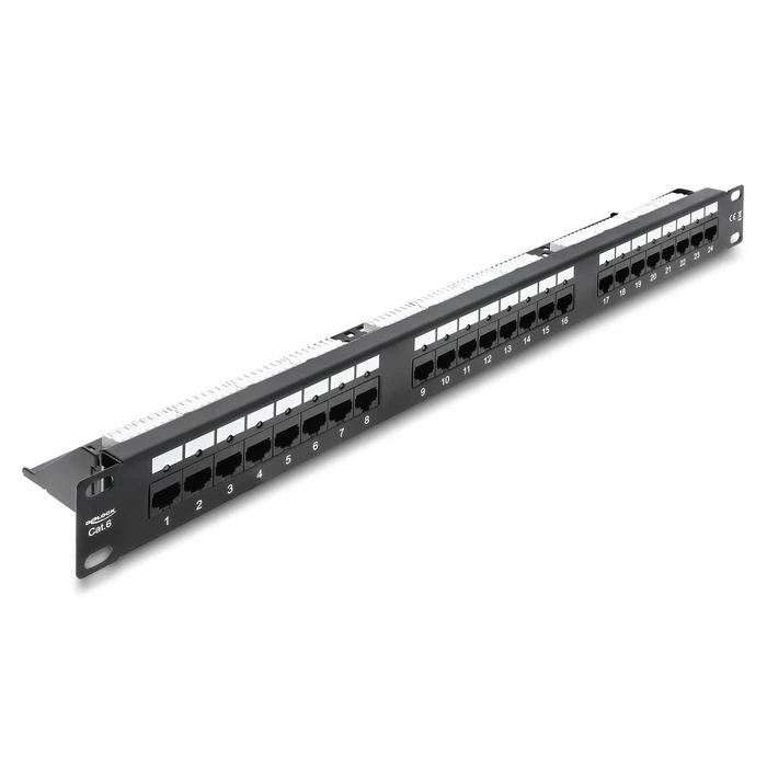 Delock Patch Panel Unshielded για Rack 1U 19" 24 Θυρών Μαύρο 91087