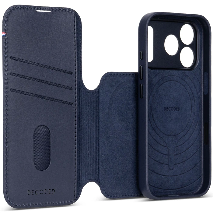Decoded Leather Detachable Wallet Apple iPhone 18 Pro / 17 Pro MagSafe (midnight)