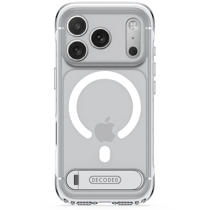 Decoded AntiMicrobial Hybrid Stand Backcover Apple iPhone 18 Pro / 17 Pro MagSafe (clear)