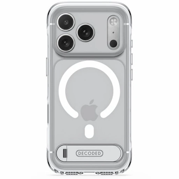 Decoded AntiMicrobial Hybrid Stand Backcover Apple iPhone 18 Pro / 17 Pro MagSafe (clear)