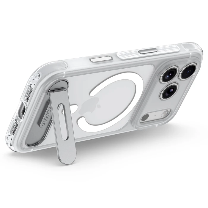 Decoded AntiMicrobial Hybrid Stand Backcover Apple iPhone 18 Pro / 17 Pro MagSafe (clear)