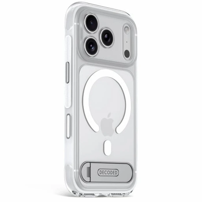 Decoded AntiMicrobial Hybrid Stand Backcover Apple iPhone 18 Pro / 17 Pro MagSafe (clear)