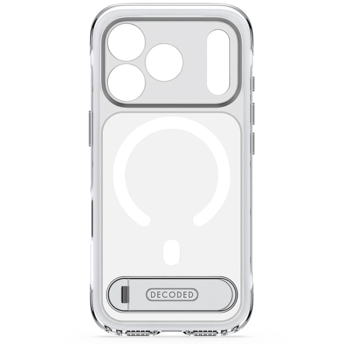 Decoded AntiMicrobial Hybrid Stand Backcover Apple iPhone 18 Pro / 17 Pro MagSafe (clear)