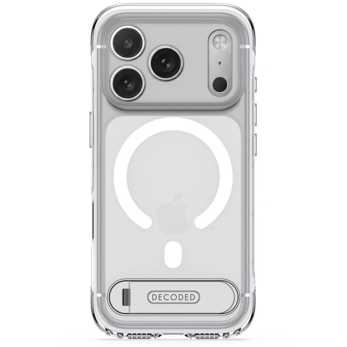 Decoded AntiMicrobial Hybrid Stand Backcover Apple iPhone 18 Pro / 17 Pro MagSafe (frosted white)