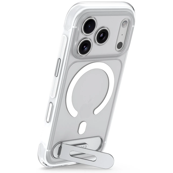 Decoded AntiMicrobial Hybrid Stand Backcover Apple iPhone 18 Pro / 17 Pro MagSafe (frosted white)