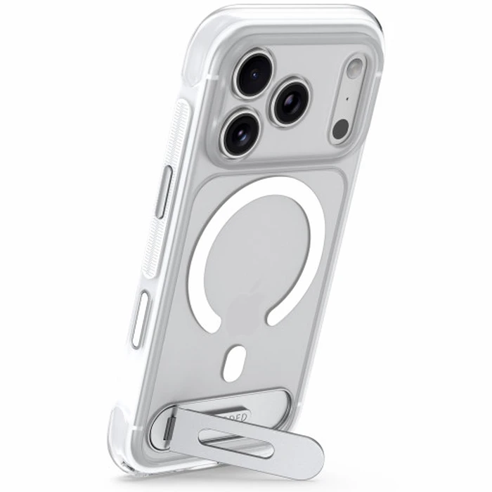 Decoded AntiMicrobial Hybrid Stand Backcover Apple iPhone 18 Pro / 17 Pro MagSafe (frosted white)