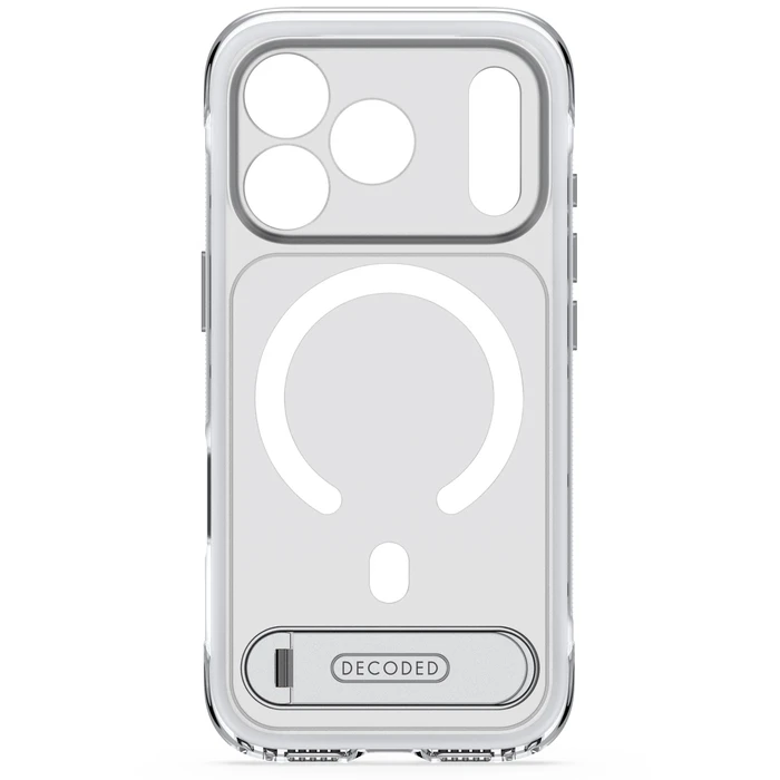 Decoded AntiMicrobial Hybrid Stand Backcover Apple iPhone 18 Pro / 17 Pro MagSafe (frosted white)