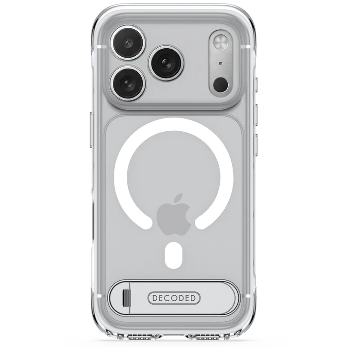 Decoded AntiMicrobial Hybrid Stand Backcover Apple iPhone 18 Pro Max / 17 Pro Max MagSafe (clear)